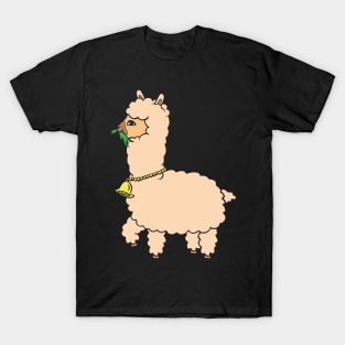 Alpaca with grass. T-Shirt